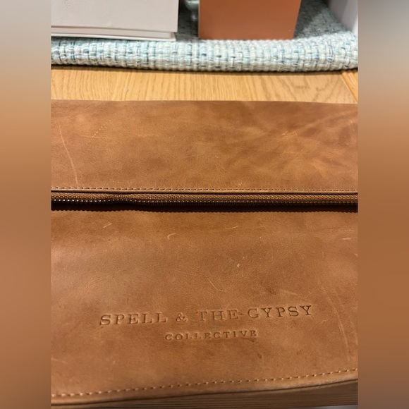 Spell and the Gypsy Collective - The Girl Friday Distressed Tan Leather Clutch - Picture 3 of 8